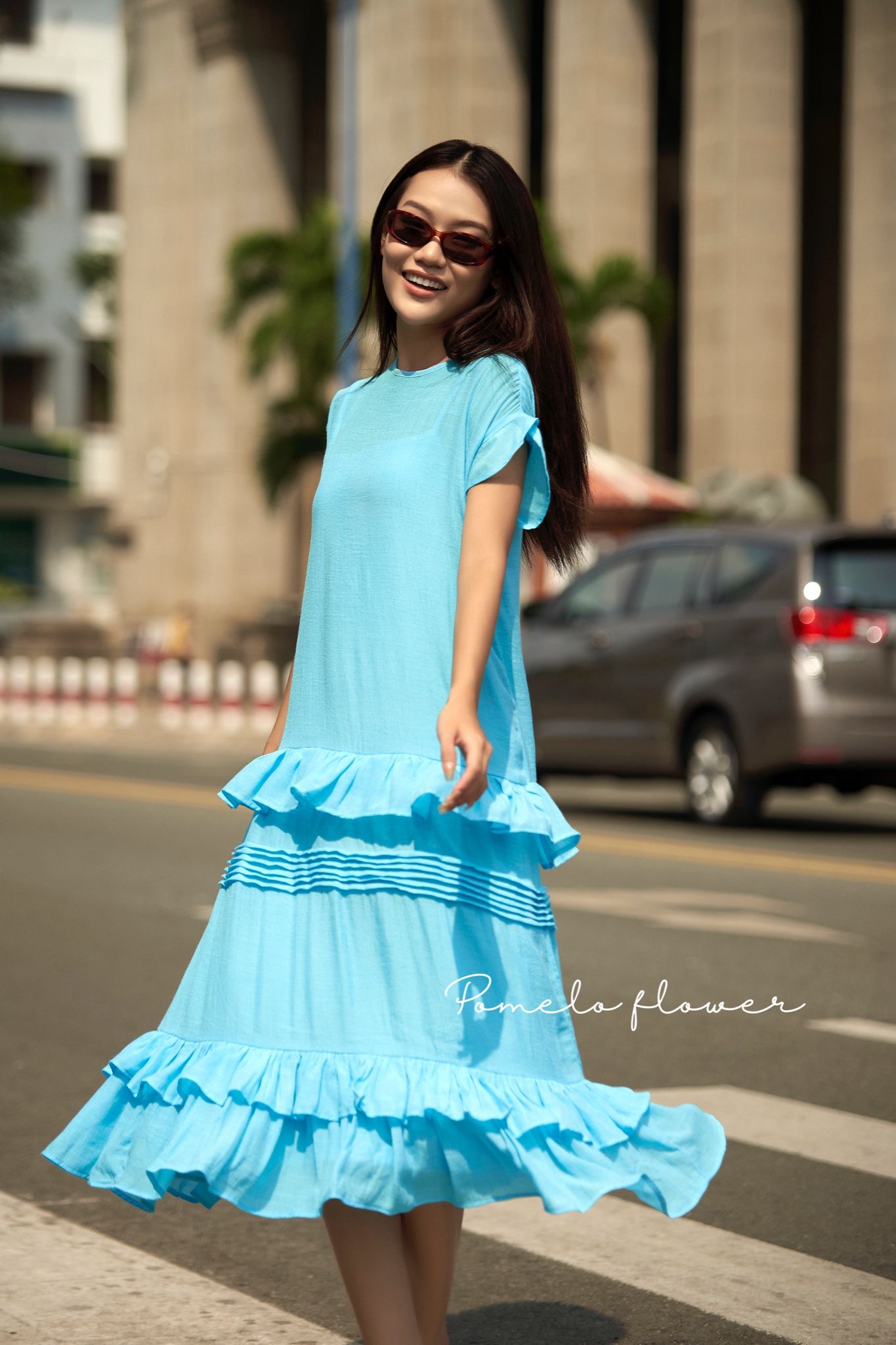 Amelia Ruffled Dress - Đầm maxi suông bèo tay D267 -> D272 D440