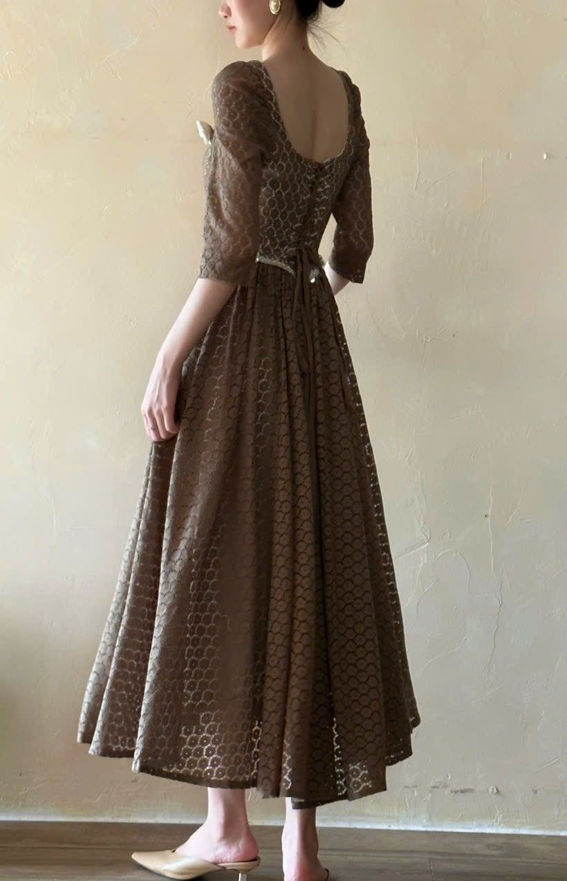 Sally Dress - Đầm Corset Ren Cổ Điển L1016