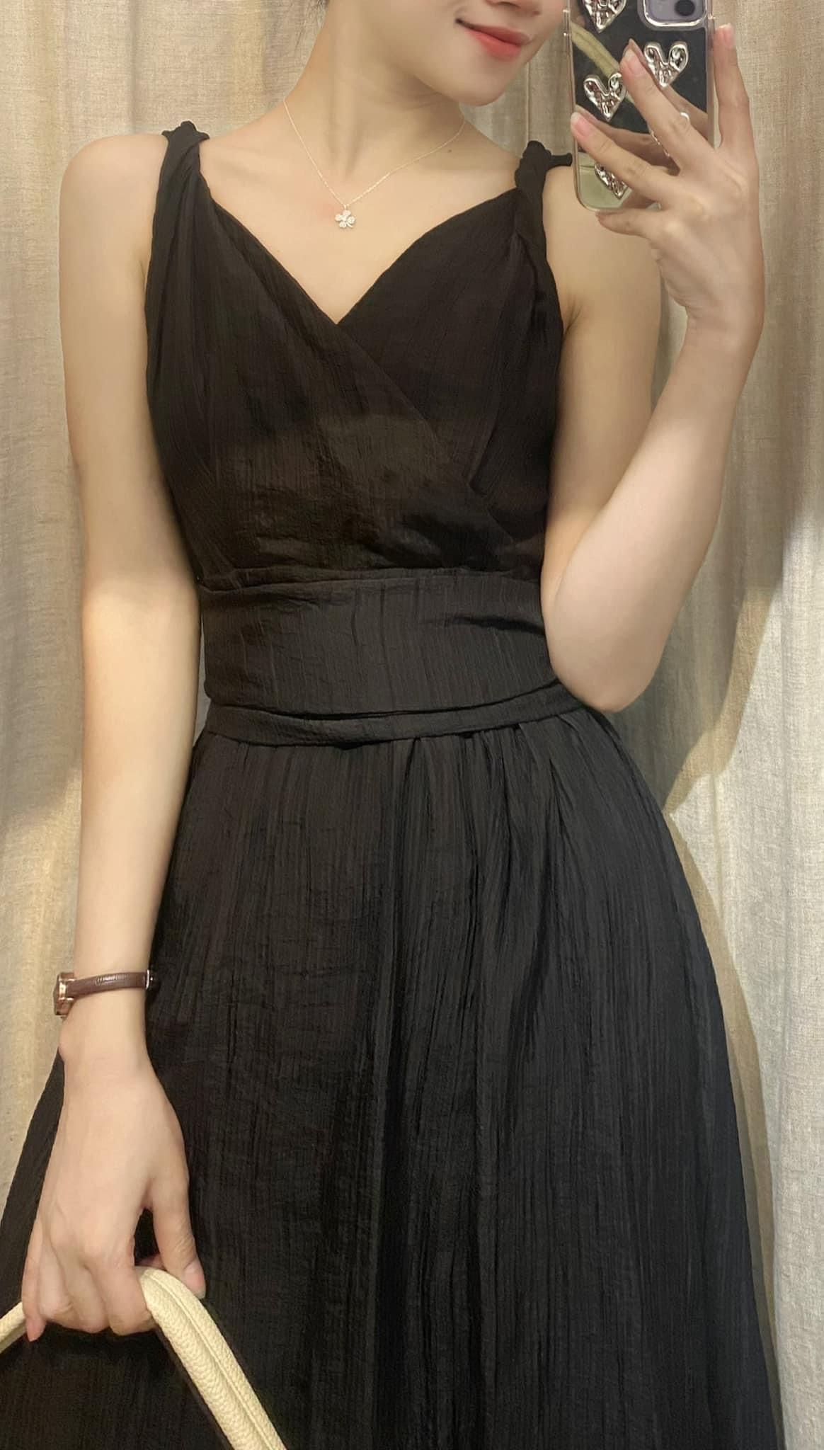 Nala Dress - Đầm 2 dây cổ tim thắt nơ eo E29