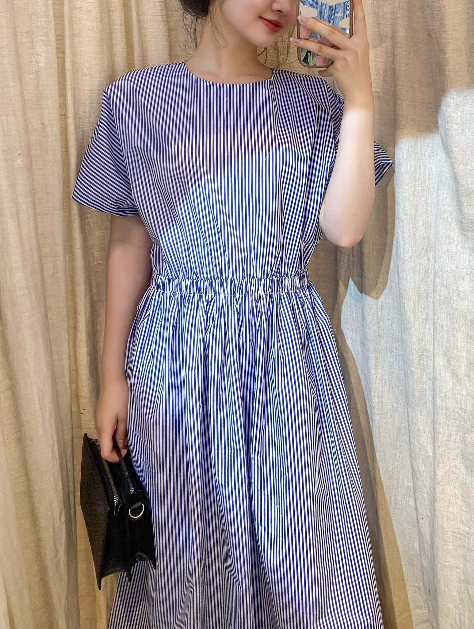 Freedom Dress - Đầm Kẻ Sọc Nhấn Eo D950