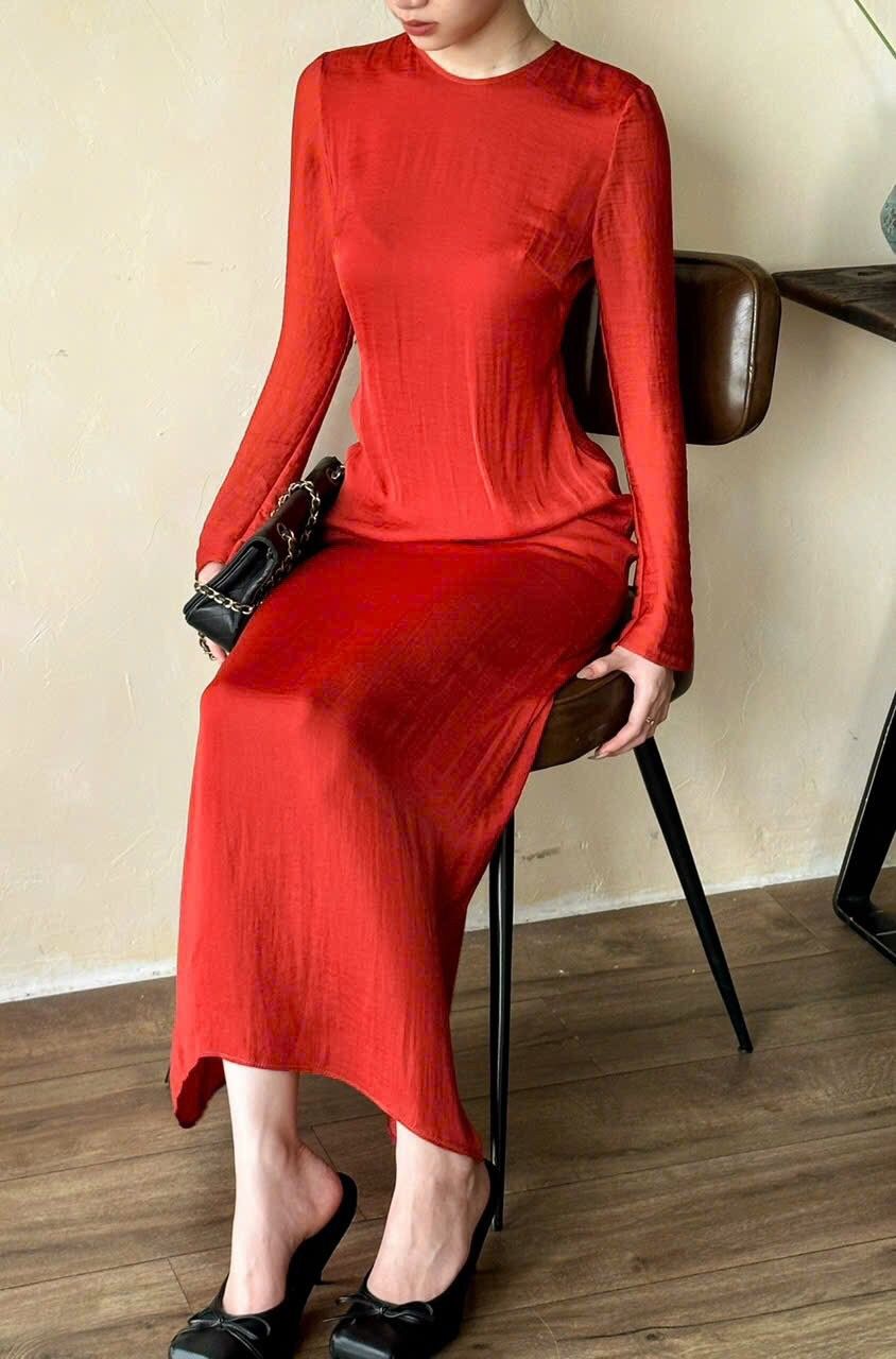 Eudora Silk Dress - Đầm Lụa Tay Dài D1008