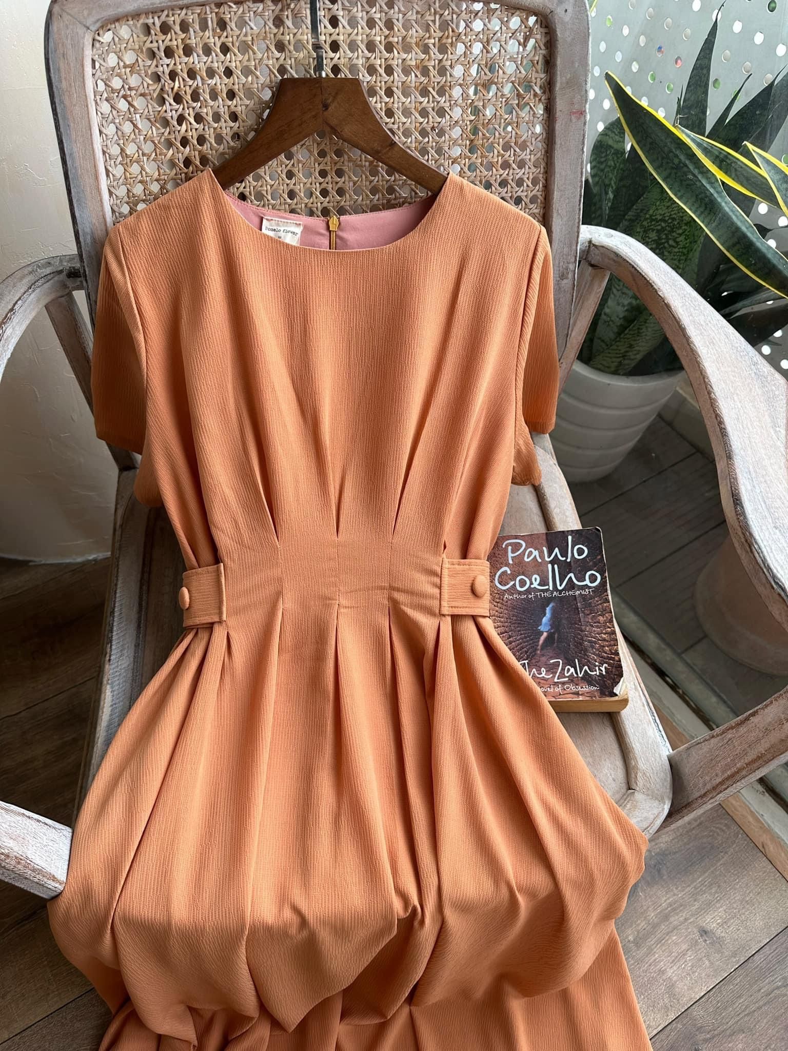 Eloise Dress - Đầm Tay Ngắn Xếp Ly Eo D938