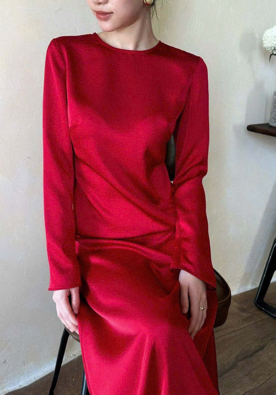 Eudora Silk Dress - Đầm Lụa Tay Dài D1008