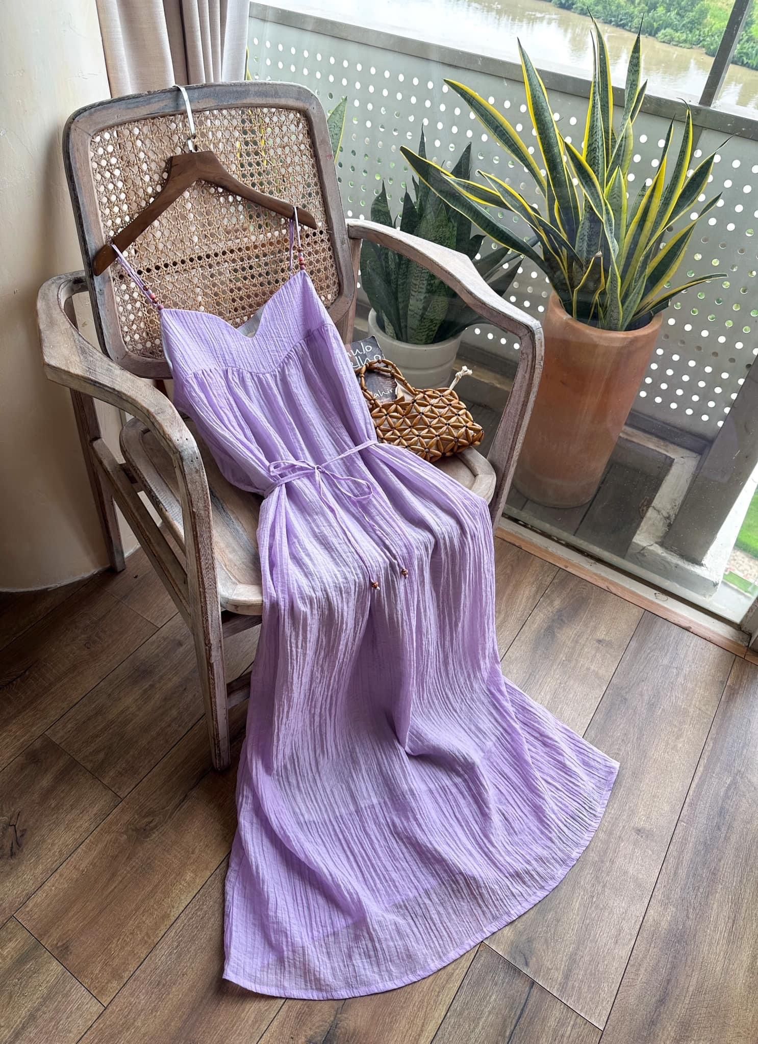 Lavender Maxi Dress - Đầm 2 Dây Dáng Suông E45