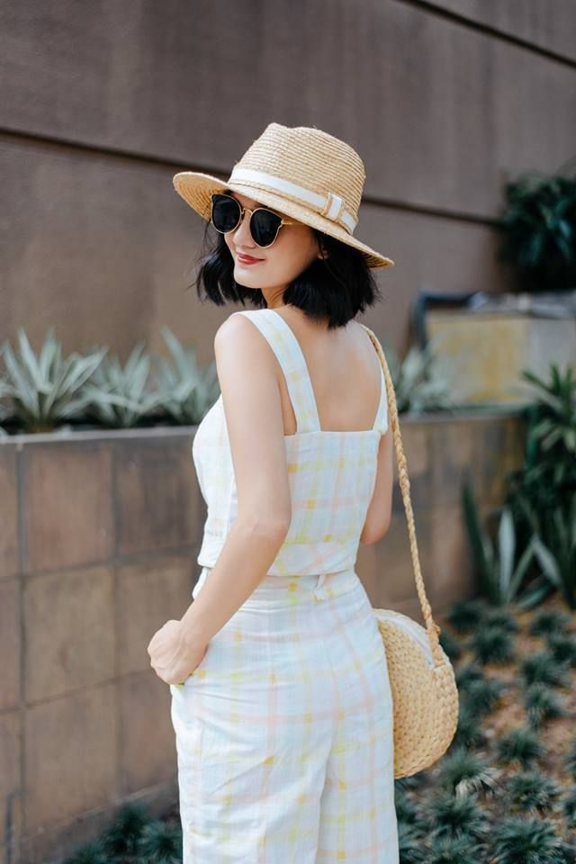 Áo caro nhiều màu 2 dây - Hello summer A205