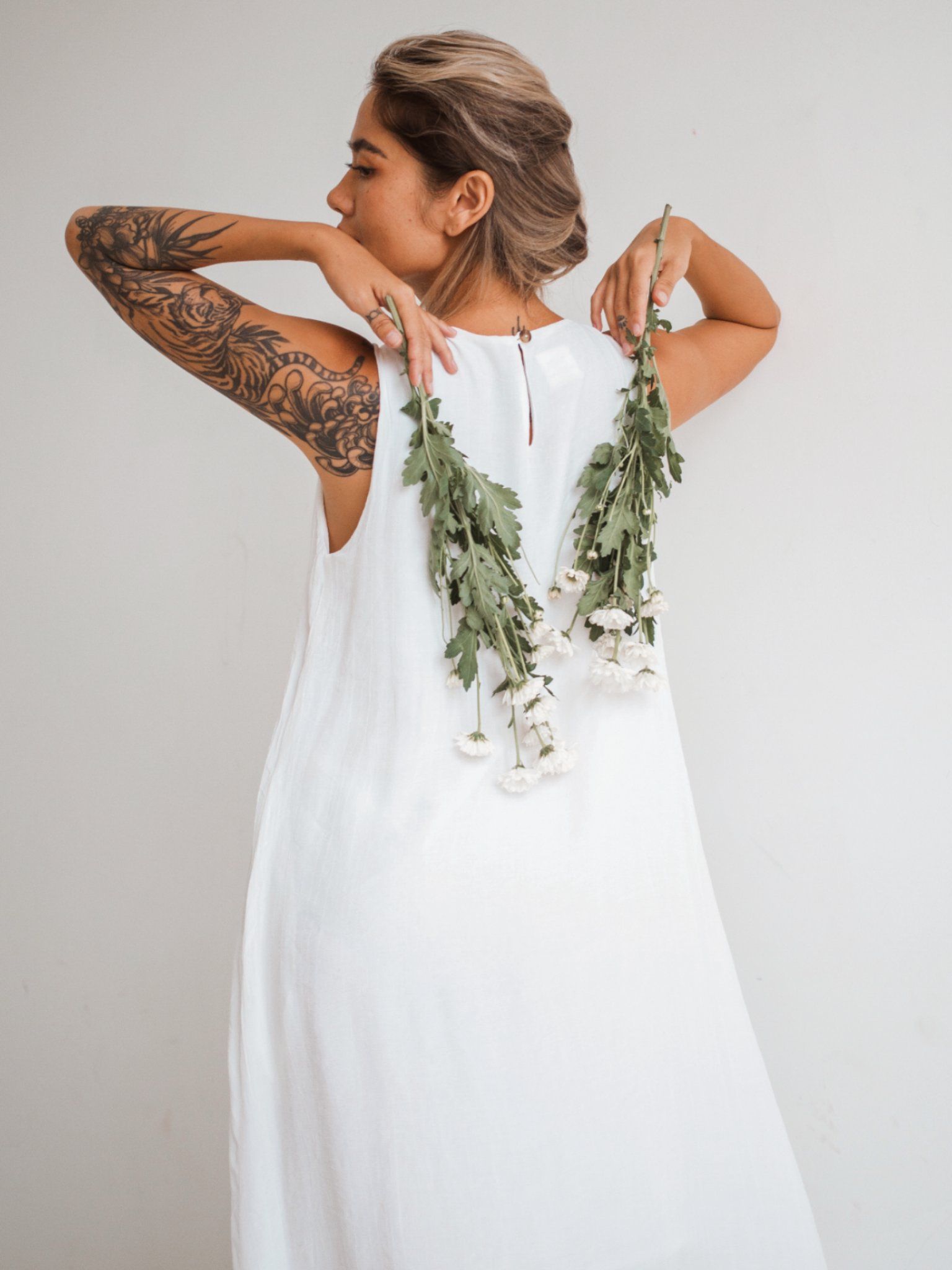 Sierra Dress - Đầm sát nách tím, bèo chéo (Mẹ) La46