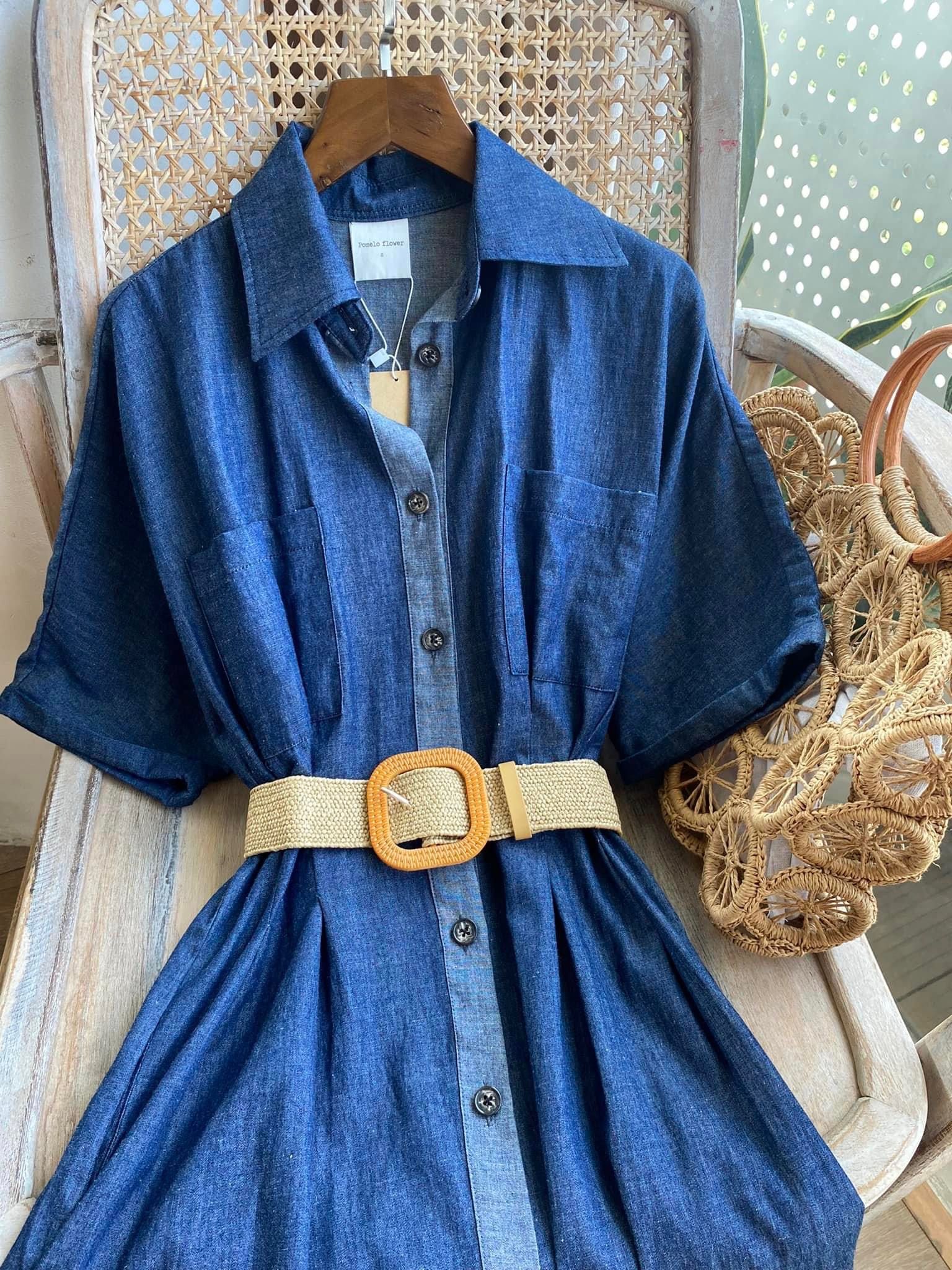 Jasmine Dress - Đầm sơ mi nhấn eo có túi D570