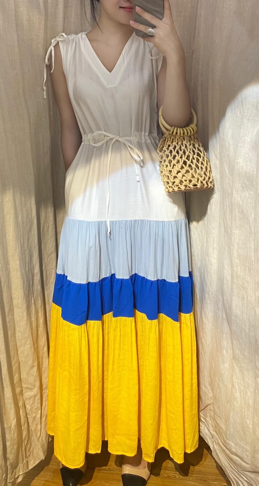 Alyssa Dress - Đầm sát nách cổ V 4 màu D44