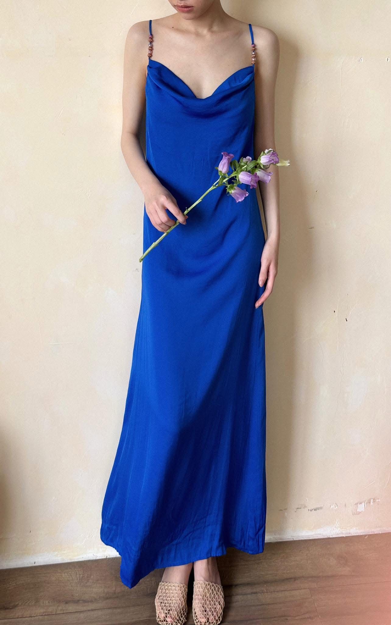 Rosalie Dress - Đầm Lụa 2 Dây Cổ Đổ LA45