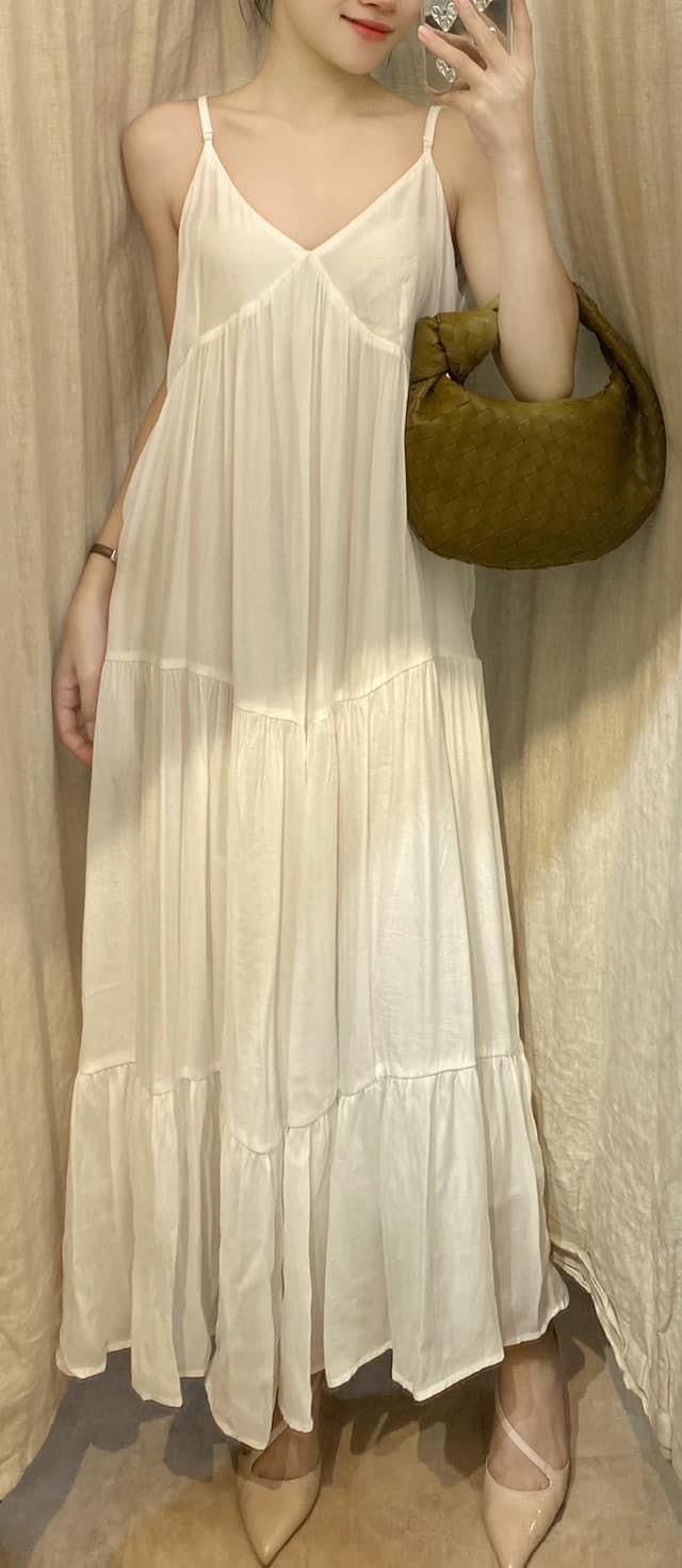 Talia Dress - Đầm xô lụa 2 dây cổ tim LA48