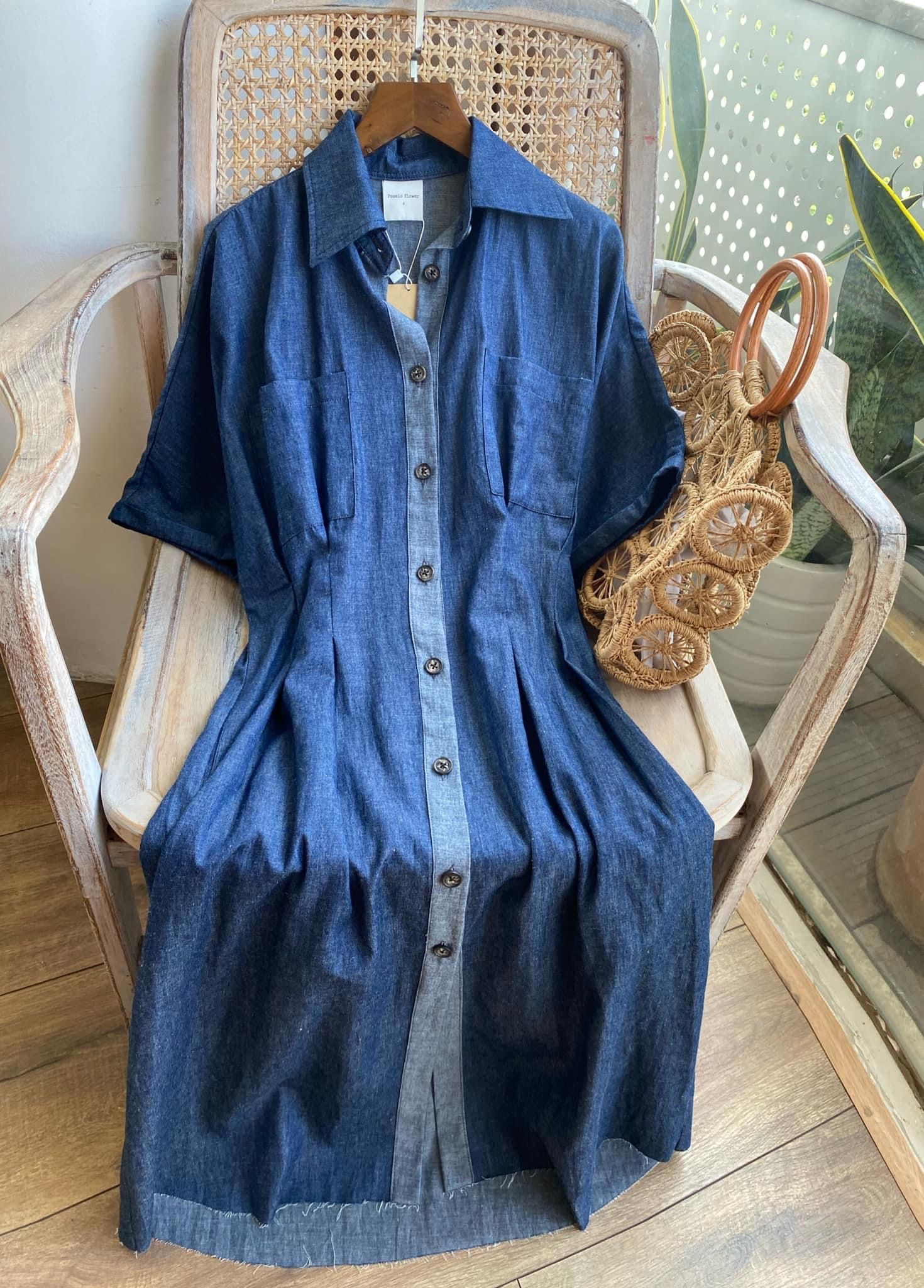 Jasmine Dress - Đầm sơ mi nhấn eo có túi D570