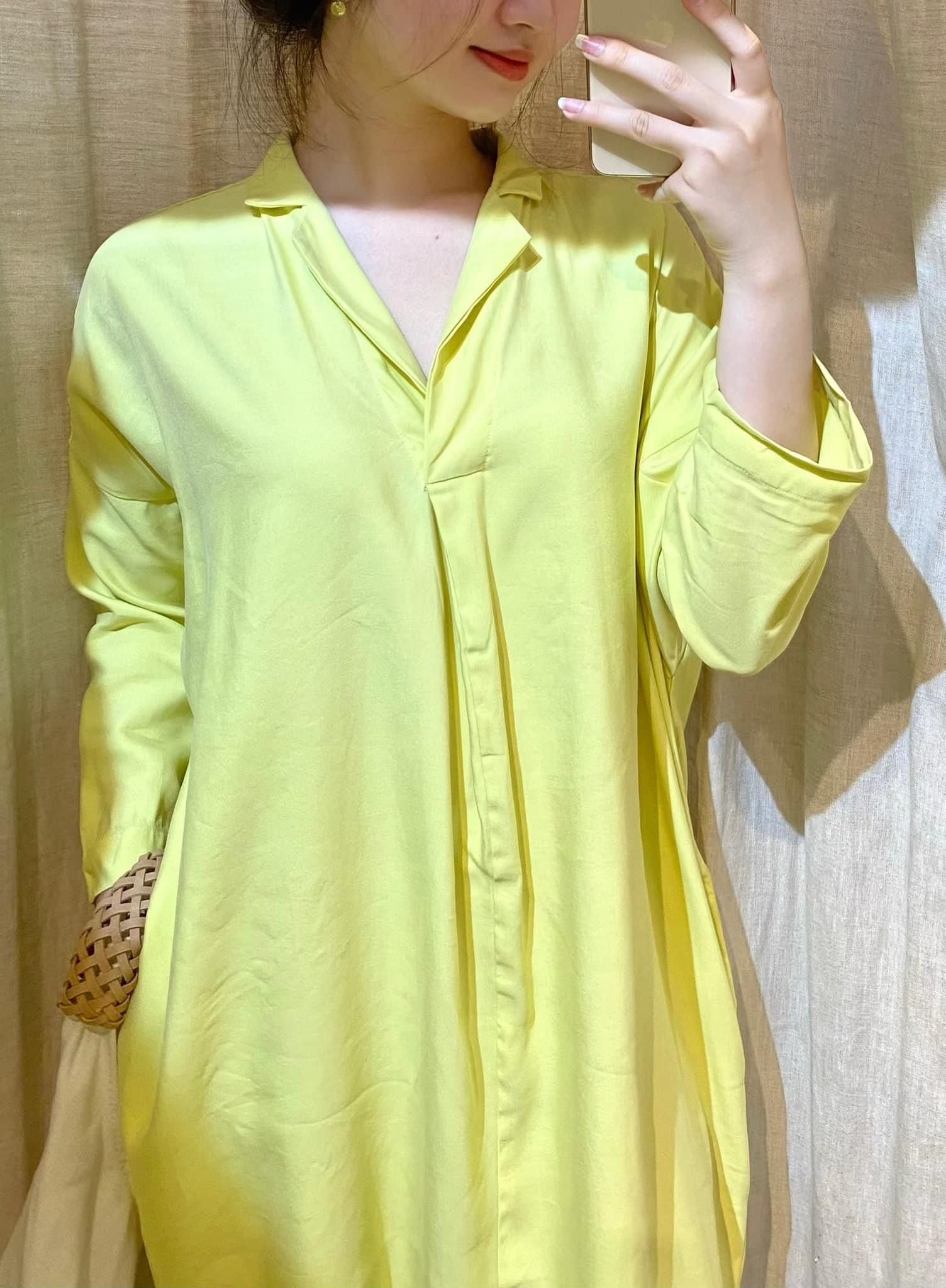 Maren Dress - Đầm suông tay dài cổ vest D349 -> D355