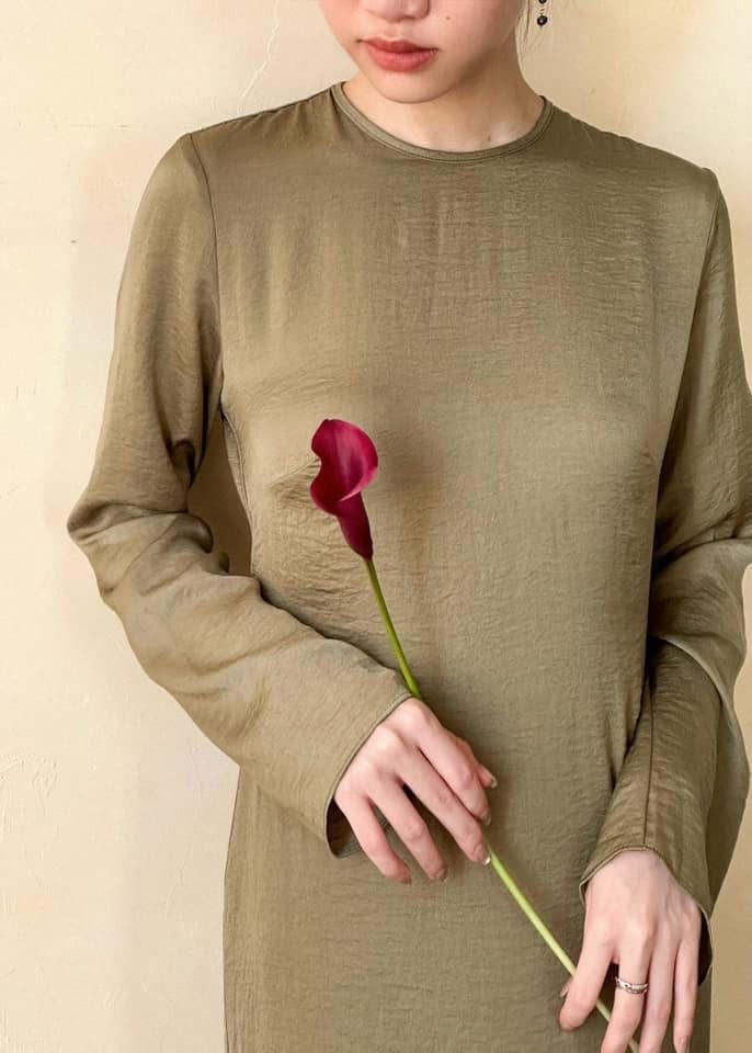 Eudora Silk Dress - Đầm Lụa Tay Dài D1008