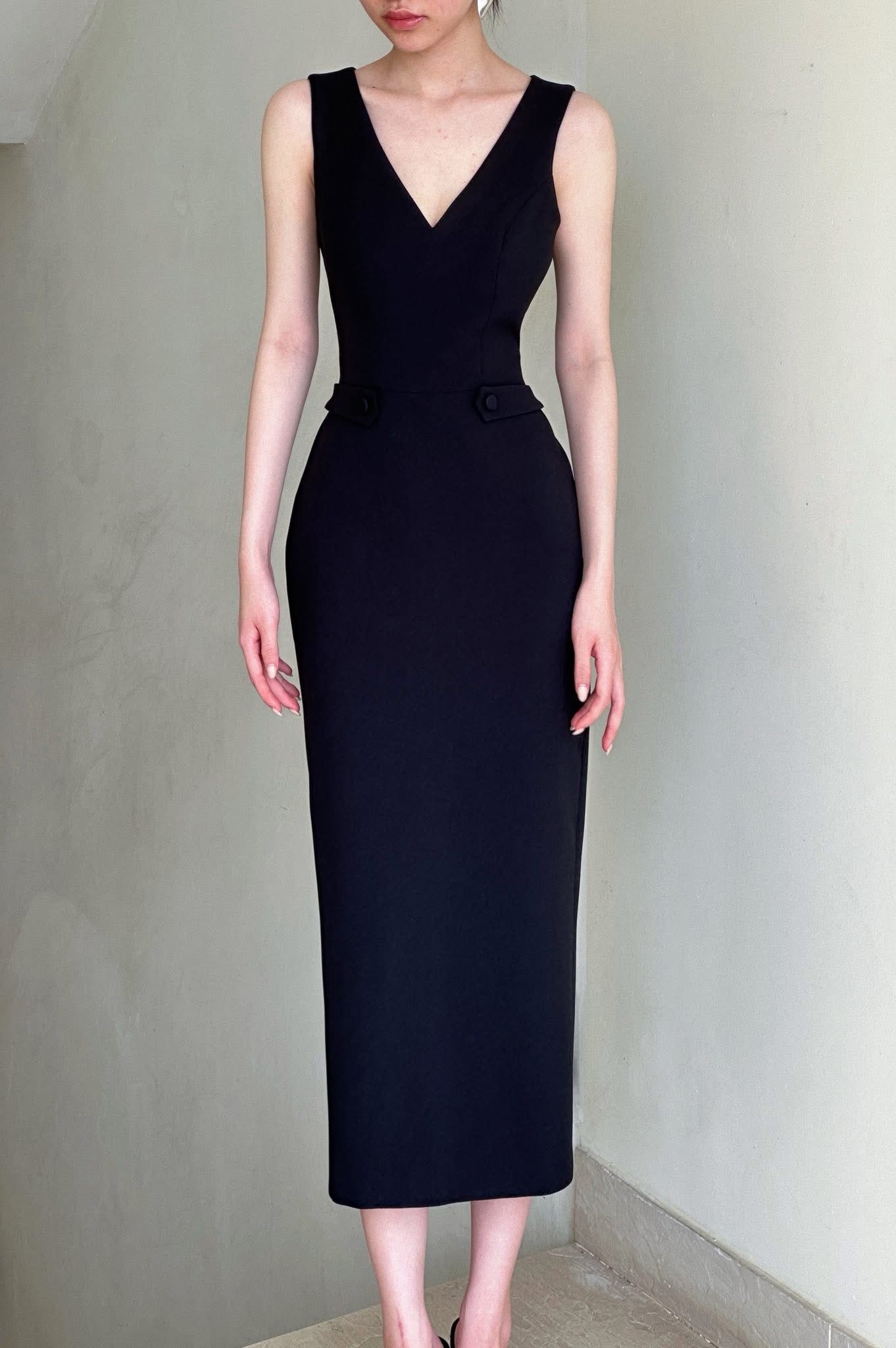 Jaide Dress - Đầm Không Tay Cổ V D0136