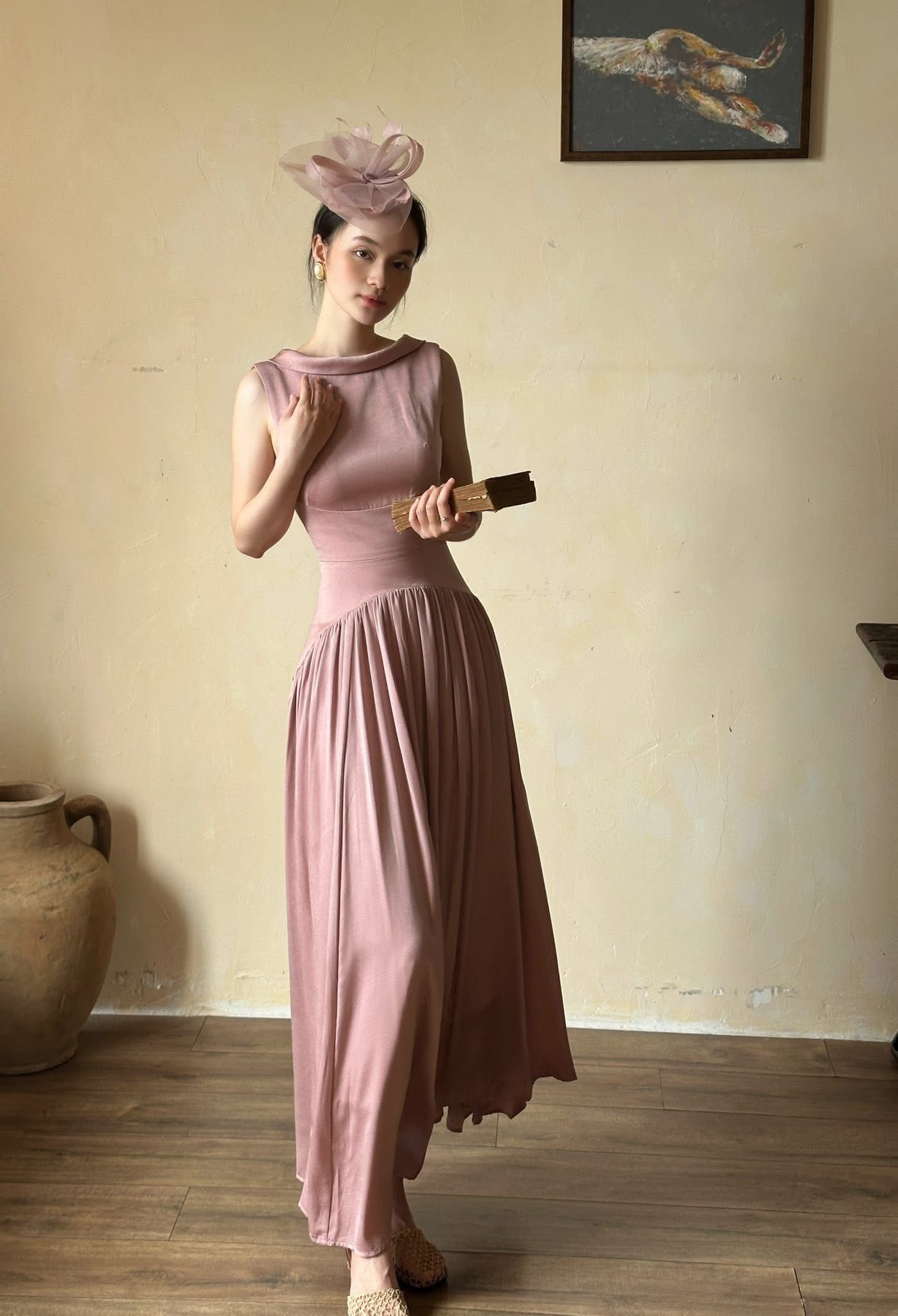 Claudette Dress - Đầm Thiết Kế Vintage QE001