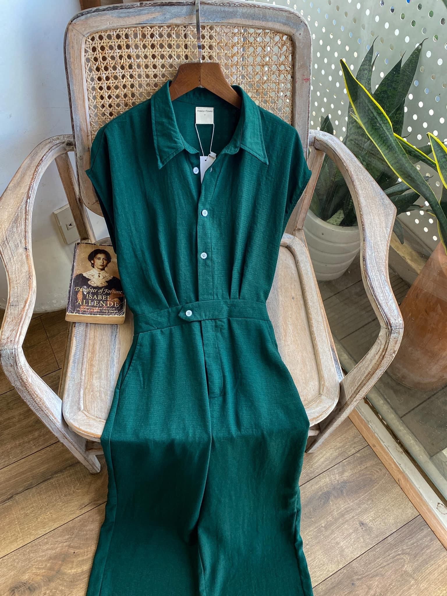 Jumpsuit cổ sơ mi - D731