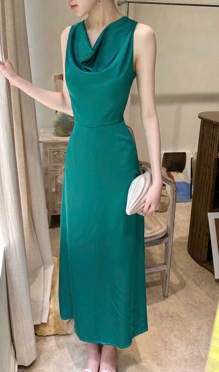 Lamer Dress - Đầm Lụa Cổ Đổ L06