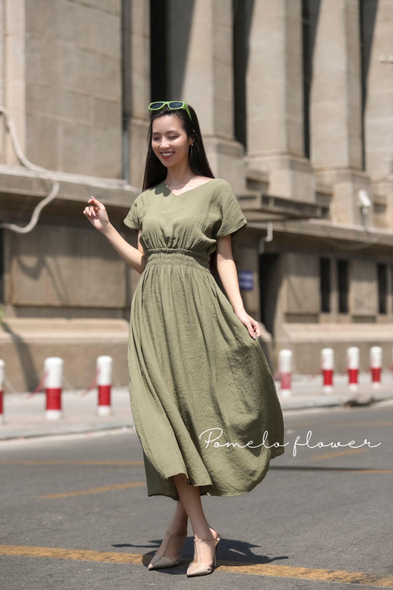Laila Dress - Đầm maxi , cánh dơi nhấn eo - các màu PO01