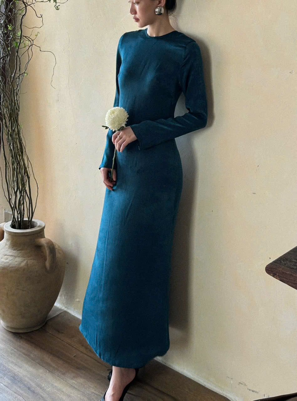 Eudora Silk Dress - Đầm Lụa Tay Dài D1008