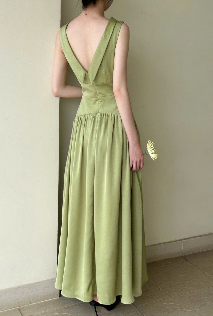 Claudette Dress - Đầm Thiết Kế Vintage QE001