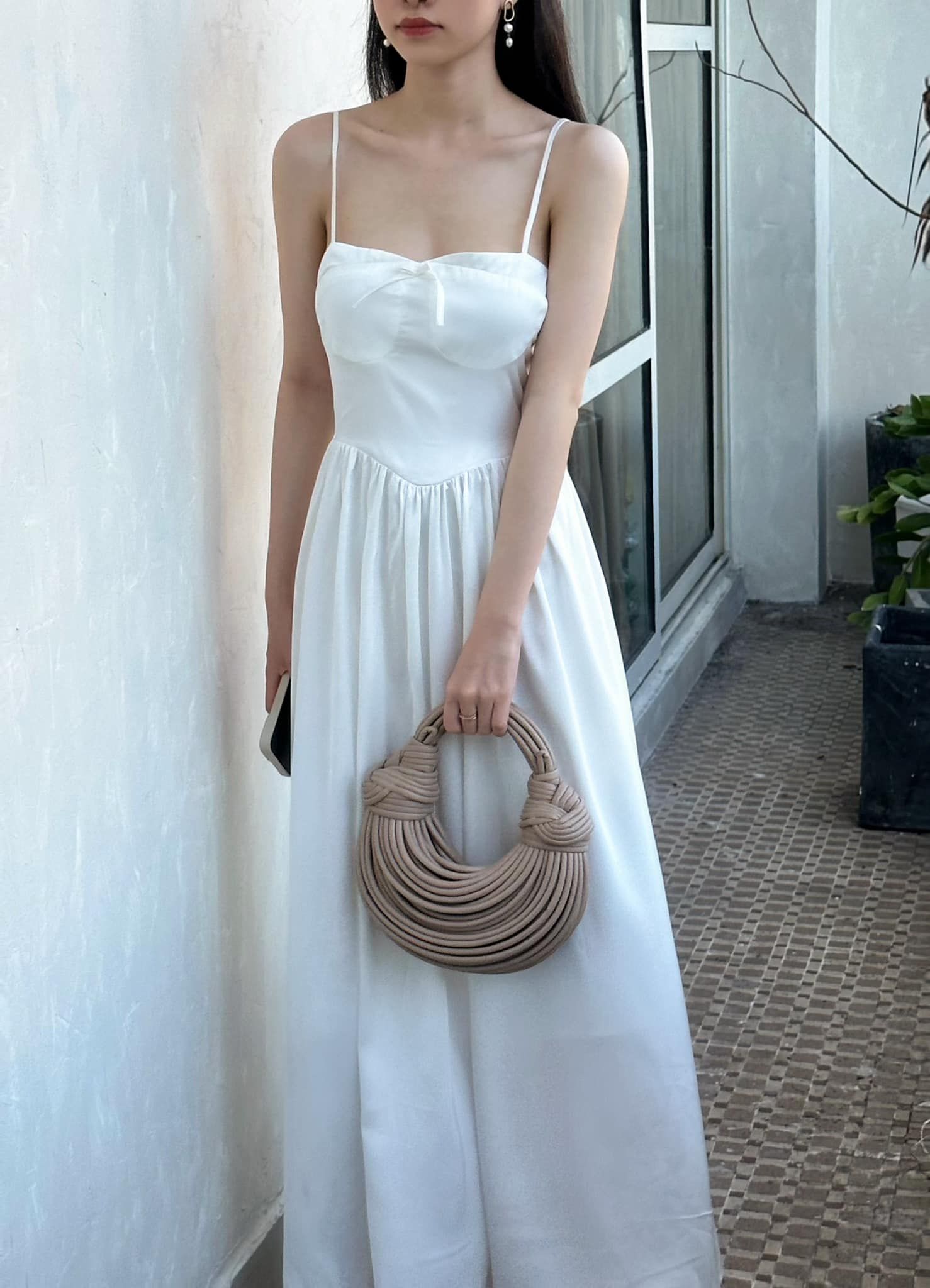 Elara Dress - Đầm Midi 2 Dây Cúp Ngực