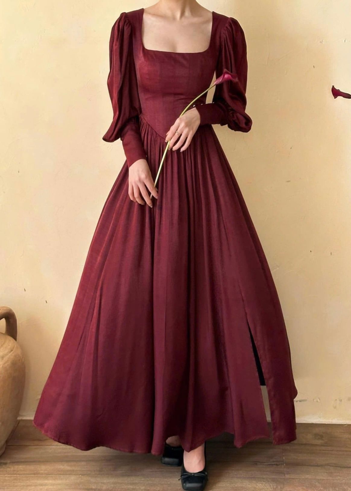 Trisilia Dress - Đầm Corset Tay Dài Cổ Điển D0133