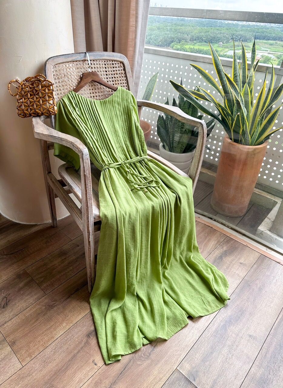 Hazel Dress - Đầm Tay Ngắn Xếp Li D743