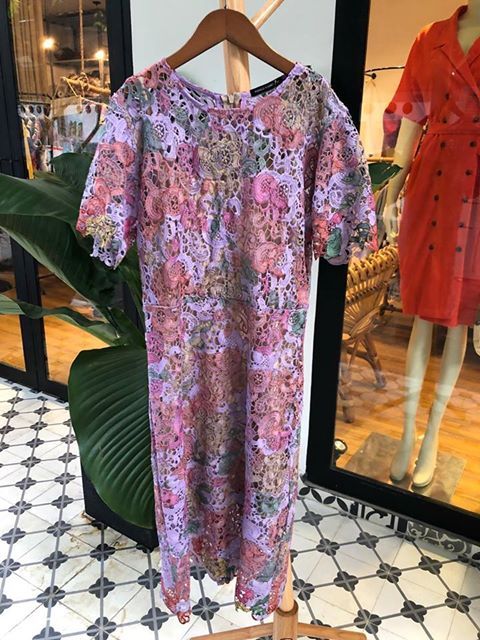 Anne Dress - Đầm ren chỉ hoa màu sắc D388 -> D391