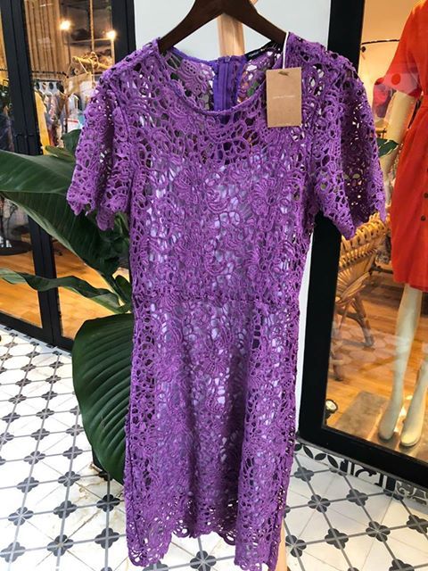 Anne Dress - Đầm ren chỉ hoa màu sắc D388 -> D391