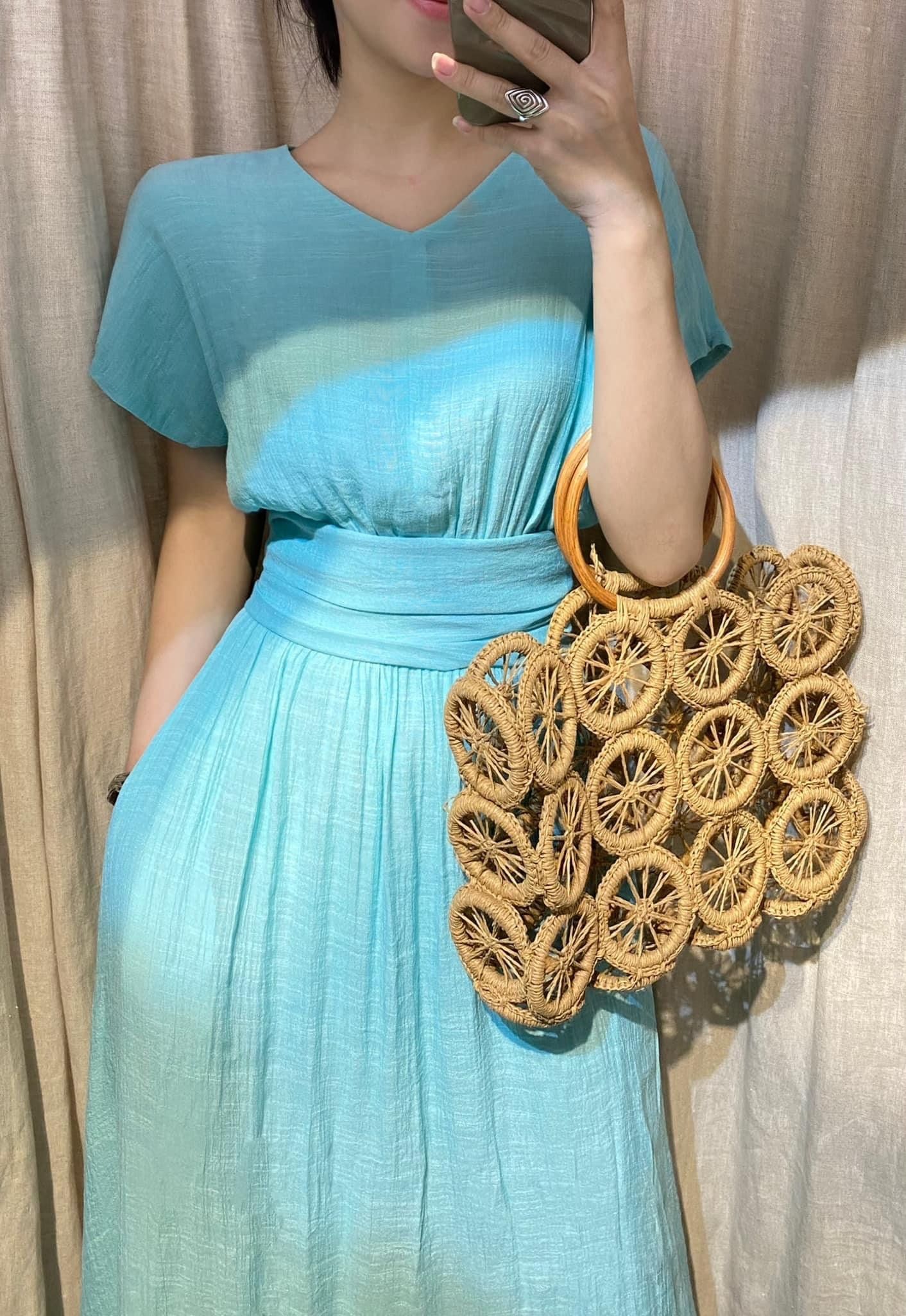 Laila Dress - Đầm maxi , cánh dơi nhấn eo - các màu PO01