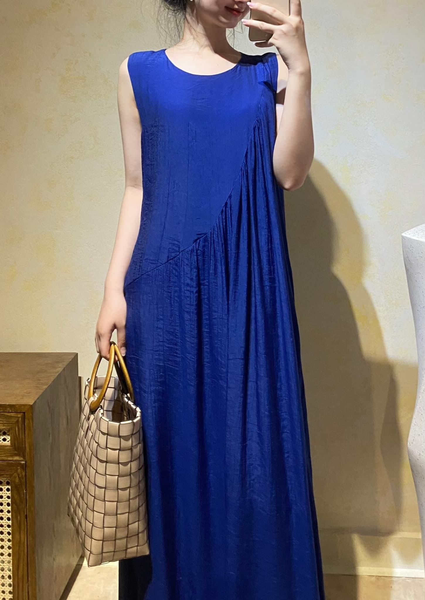 Sierra Dress - Đầm sát nách tím, bèo chéo (Mẹ) La46