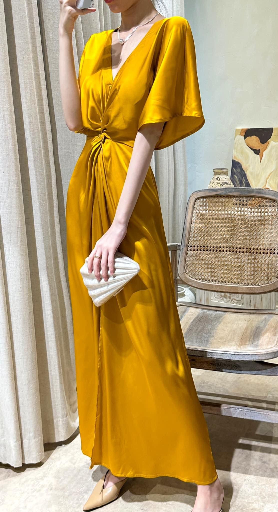 Amelie silk dress - Đầm Xoắn Eo Lụa L04
