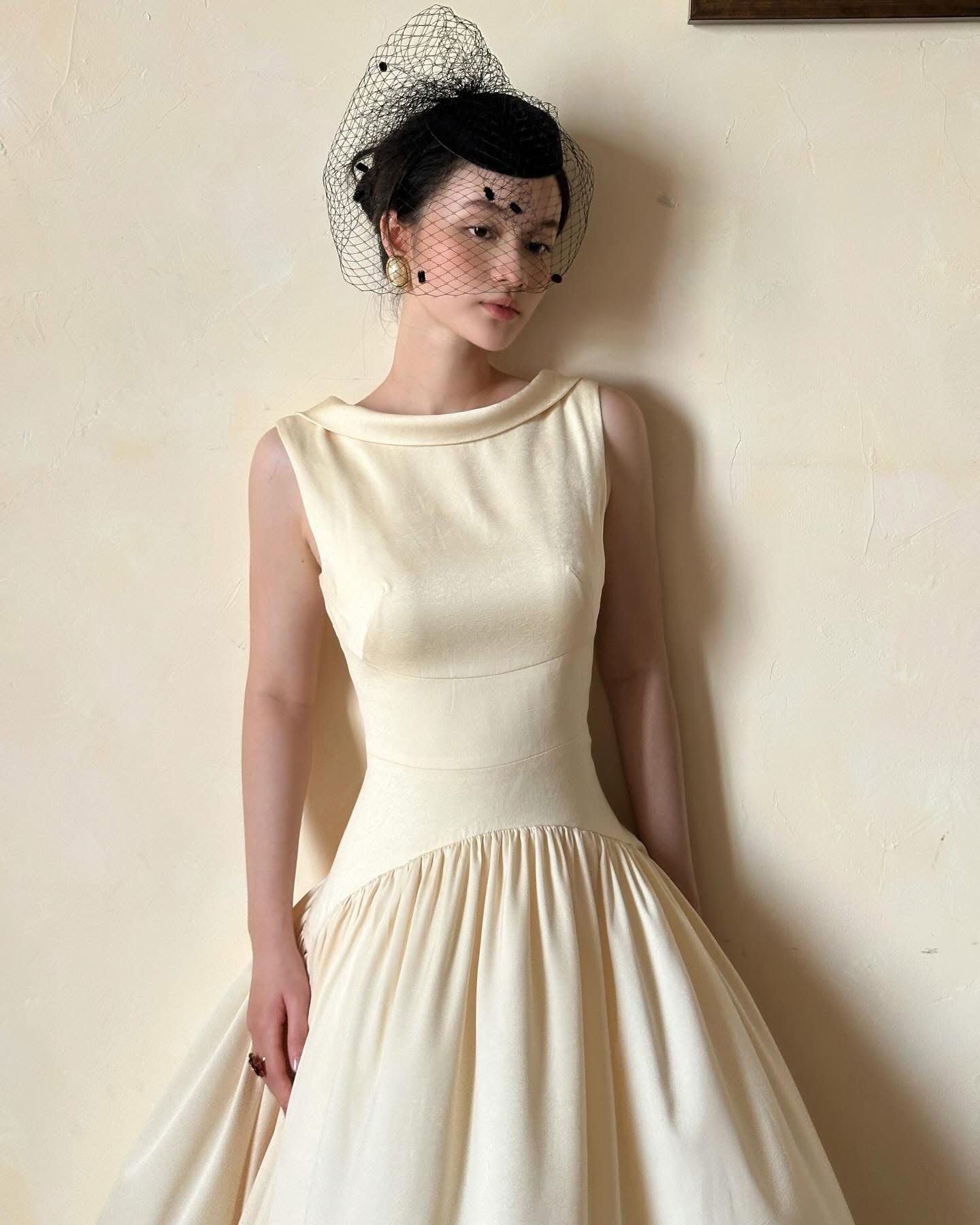 Claudette Dress - Đầm Thiết Kế Vintage QE001