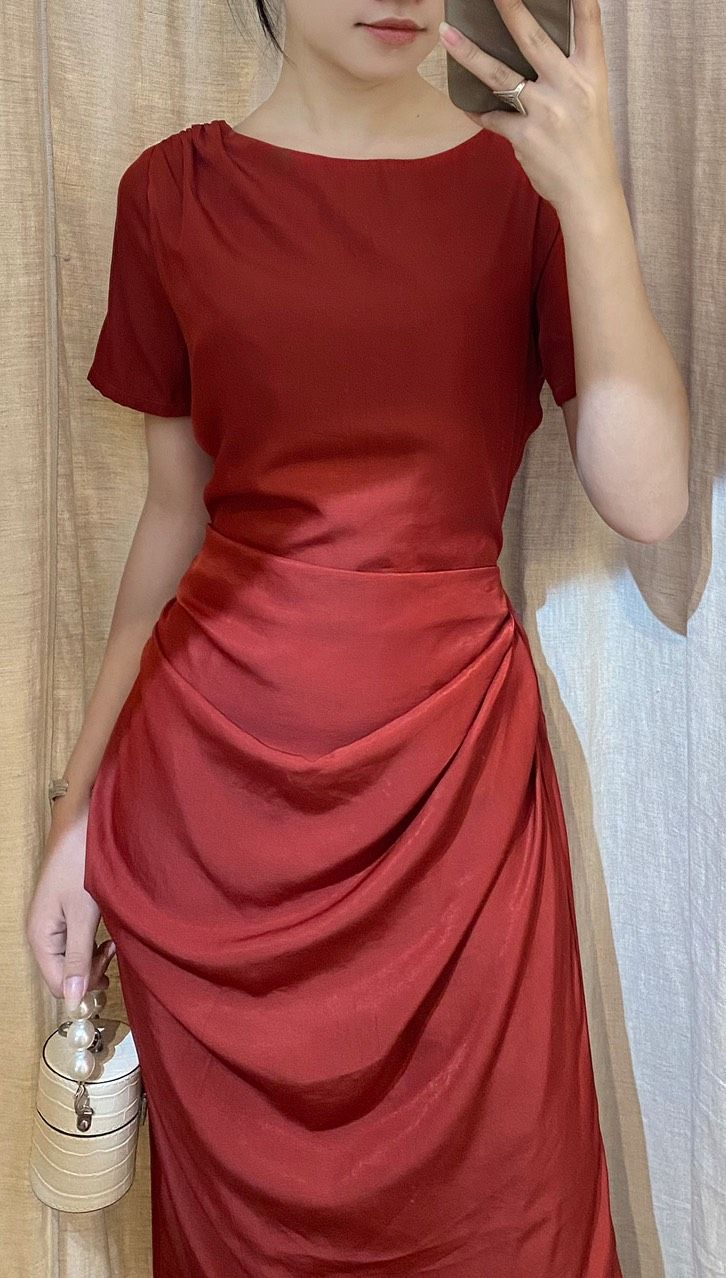 Elixir Dress - Đầm Tay Ngắn Nhún Thân L07