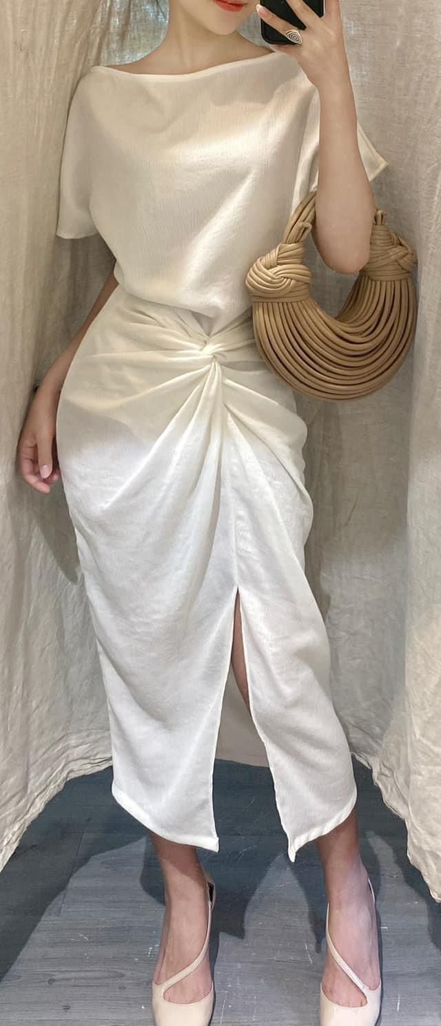 Mary Set - Set Áo Và Chân Váy Xoắn Eo L03
