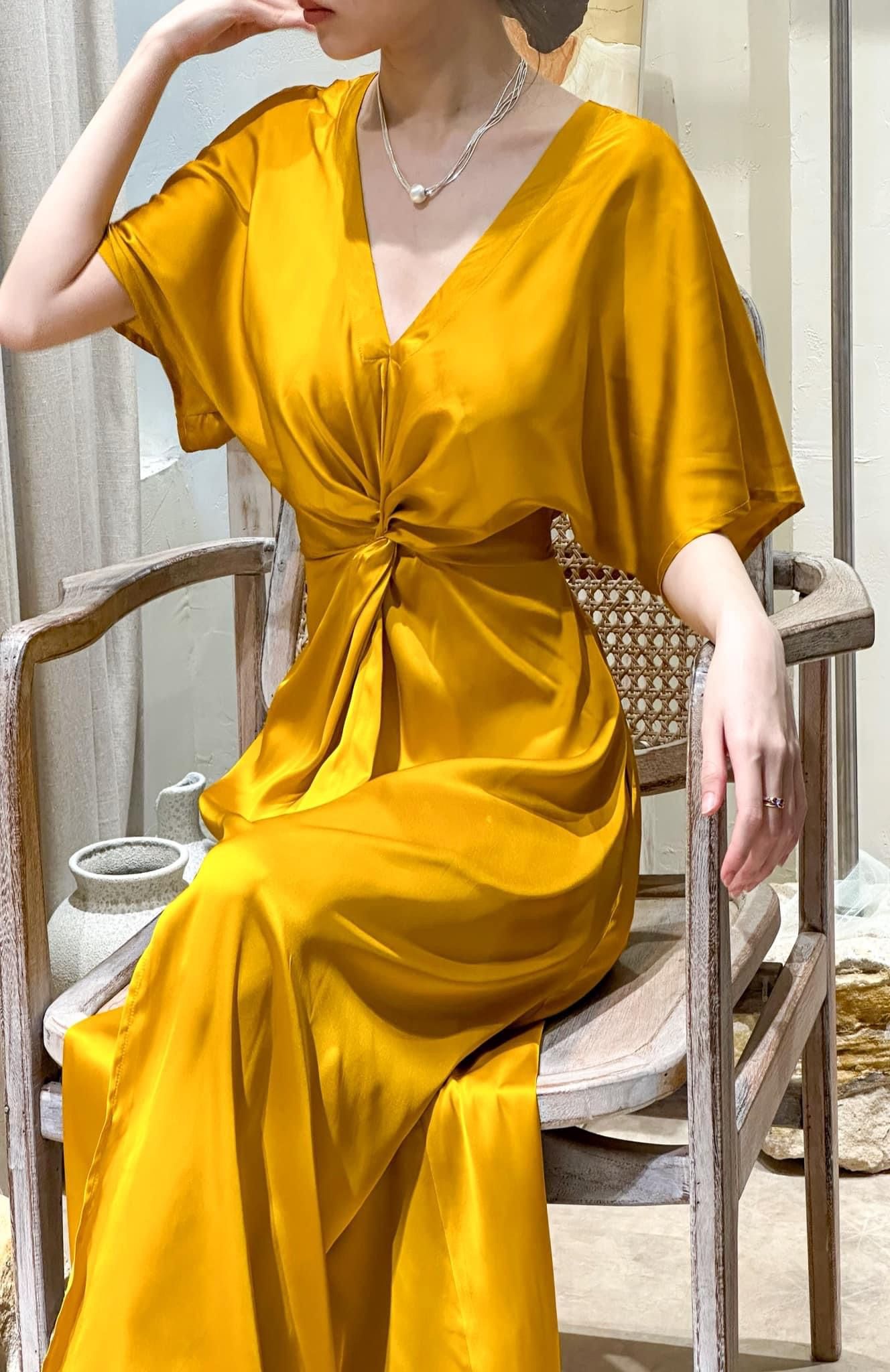 Amelie silk dress - Đầm Xoắn Eo Lụa L04