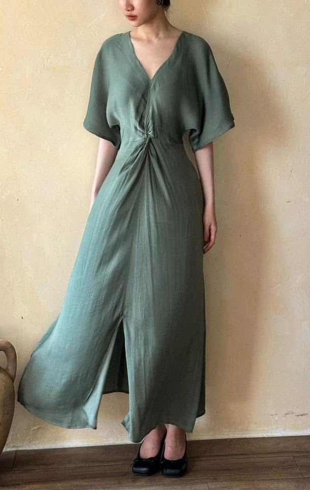 Amelie silk dress - Đầm Xoắn Eo Lụa L04