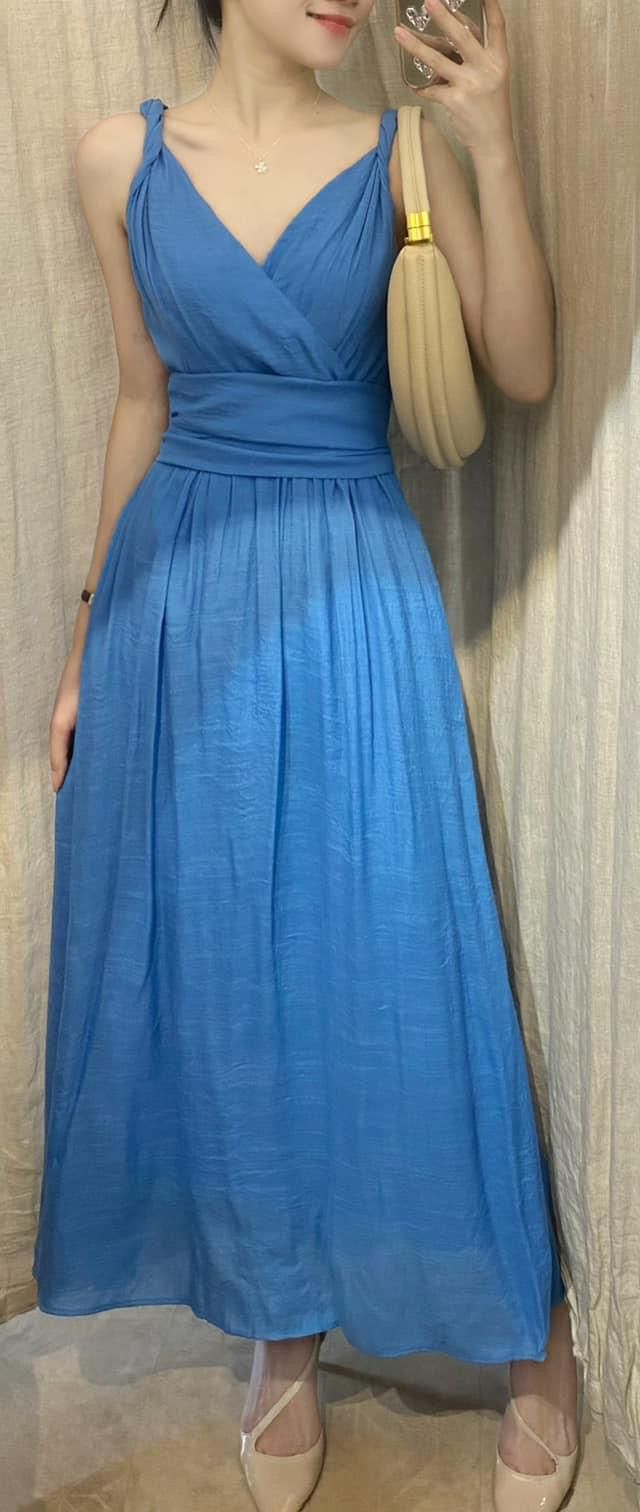 Nala Dress - Đầm 2 dây cổ tim thắt nơ eo E29