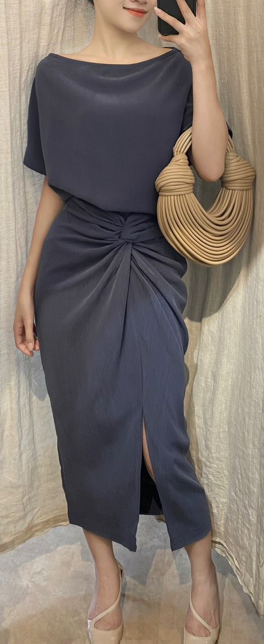 Mary Set - Set Áo Và Chân Váy Xoắn Eo L03