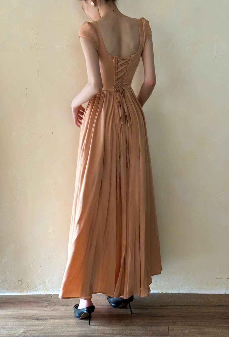 Adela Dress - Đầm Corset Cổ Điển Tay Hến V21