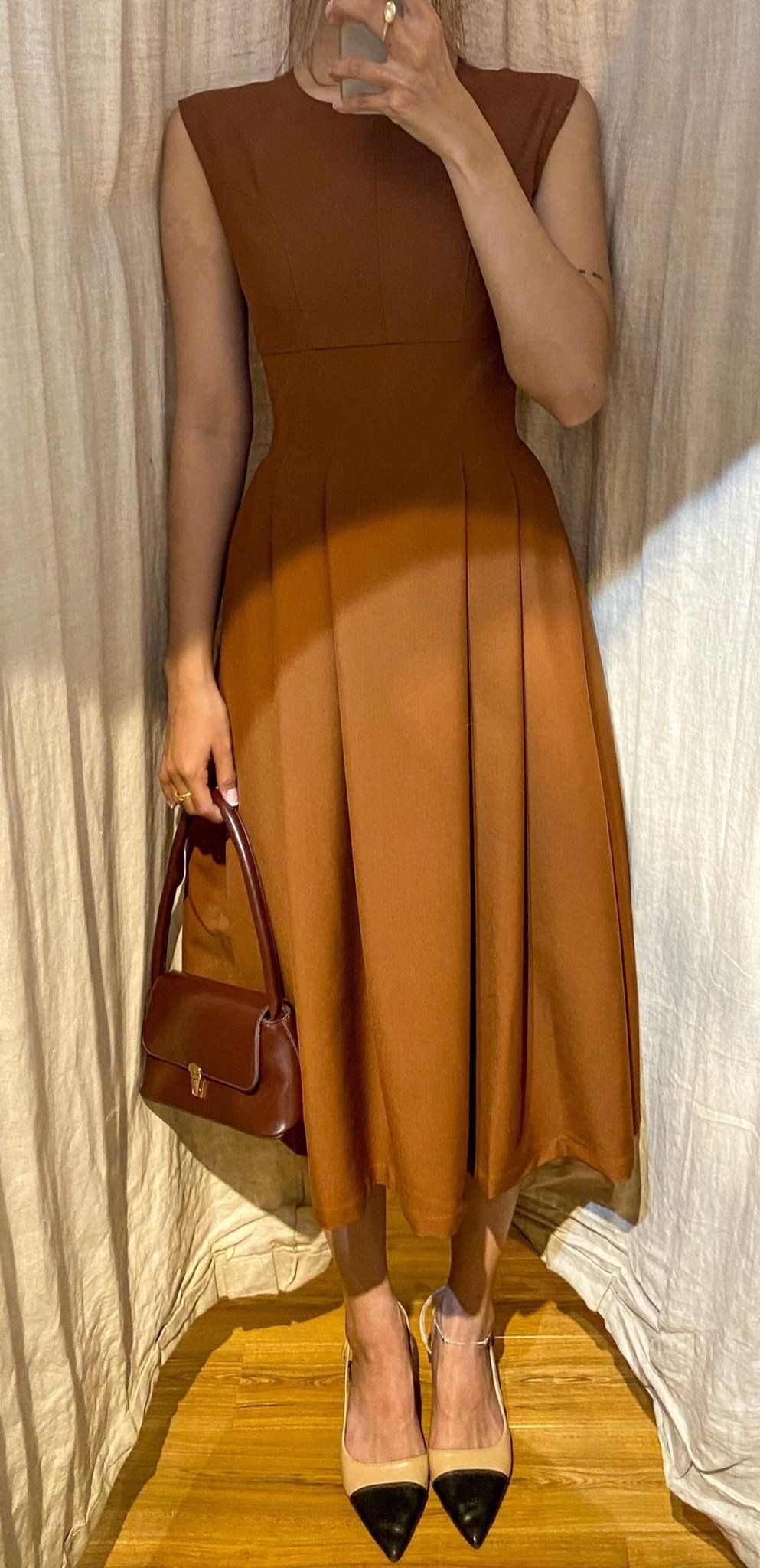 Liana Dress - Đầm sát nách chữ A - POQ79
