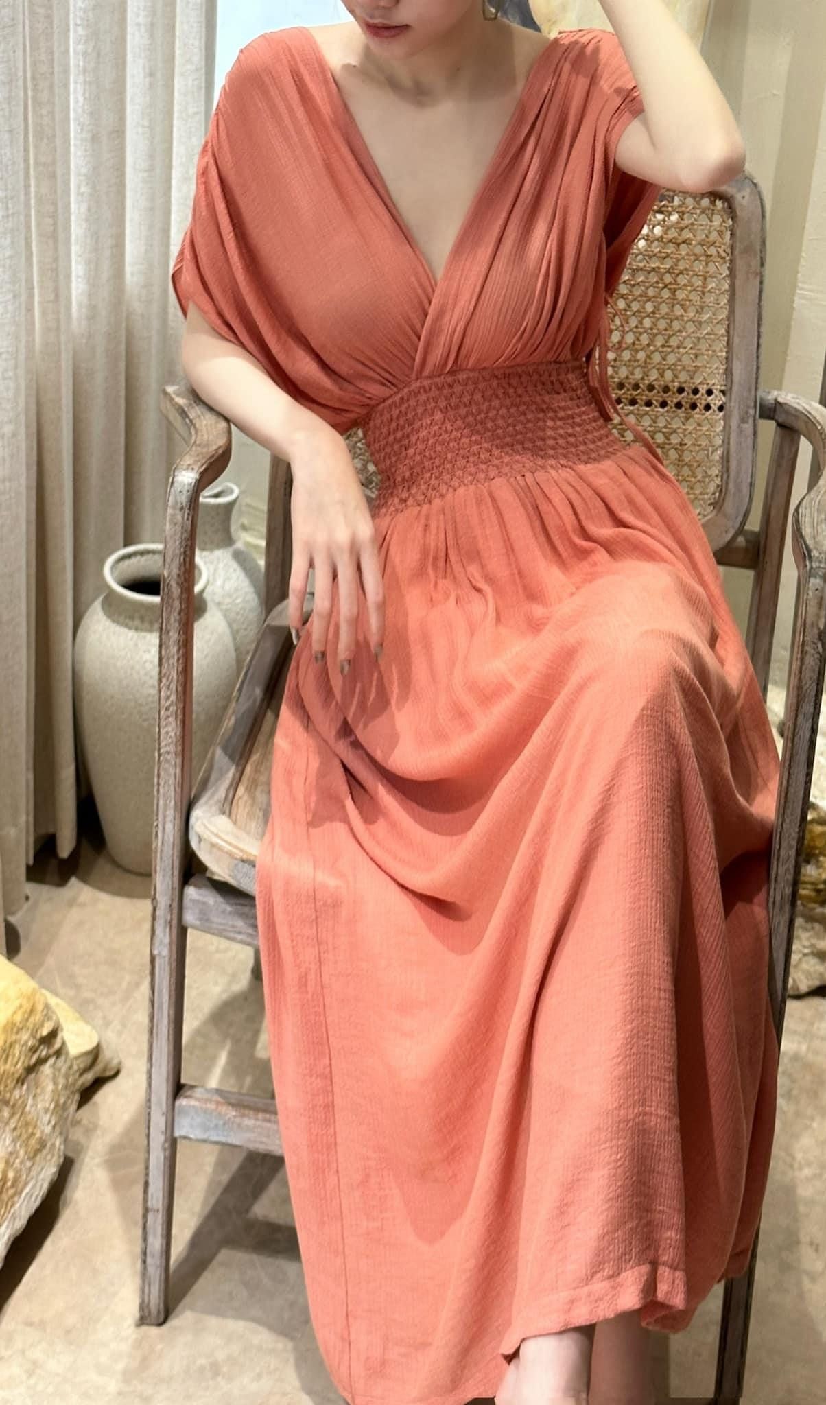 Helen Dress - Đầm Cánh Dơi Nhún Eo D971