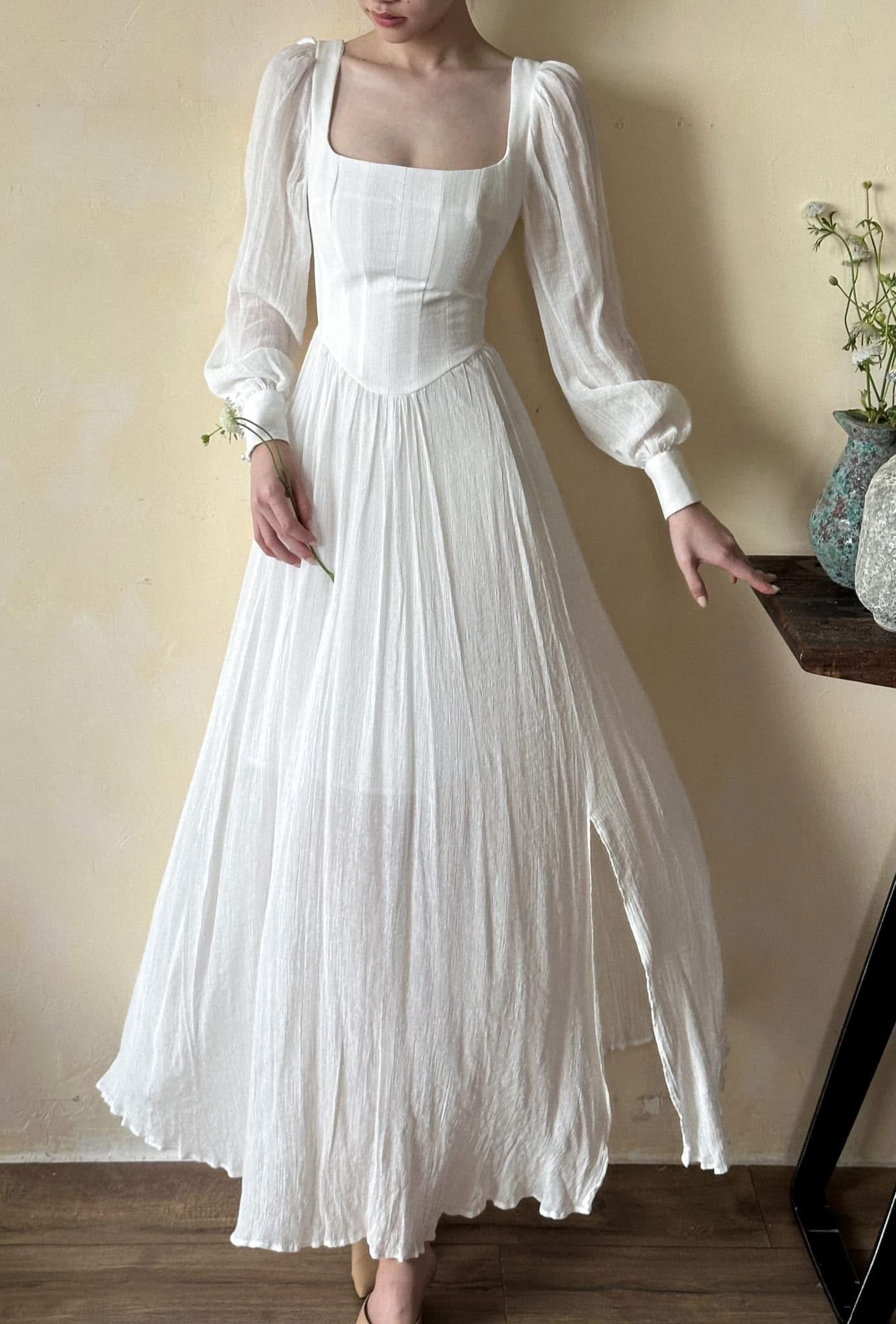 Cinderella Dress - Đầm Corset Cổ Điển Tay Phồng DR0124