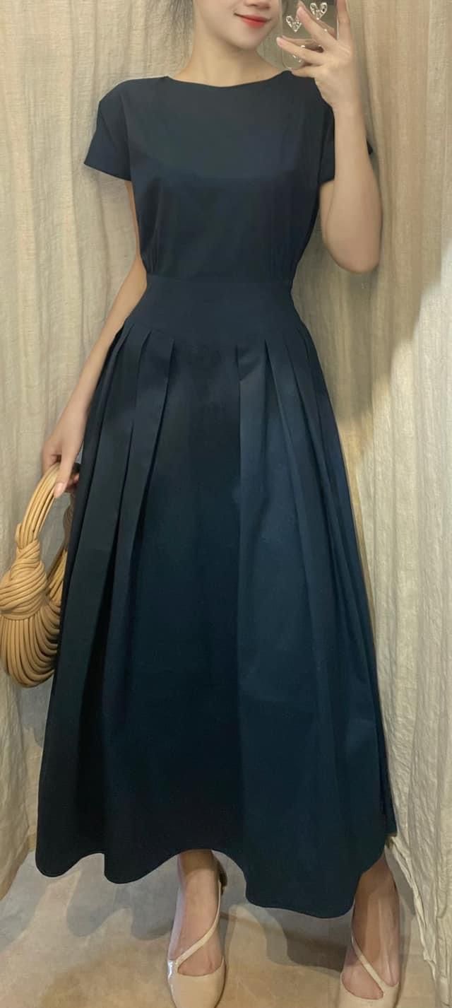 Michelle Dress - Đầm Tay Ngắn Một Hàng Nút L56