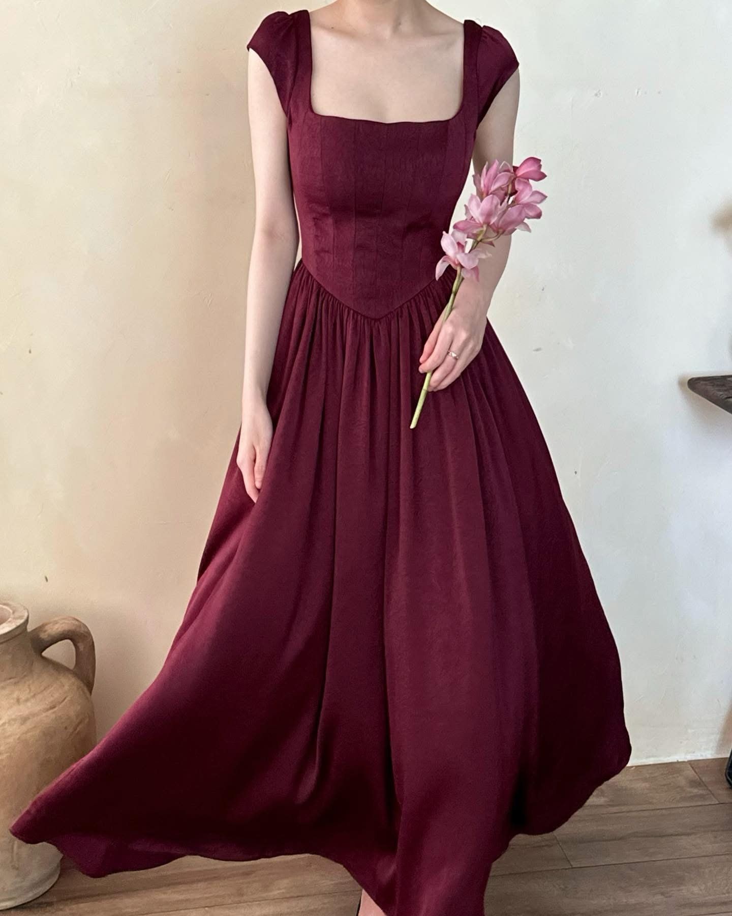 Adela Dress - Đầm Corset Cổ Điển Tay Hến V21