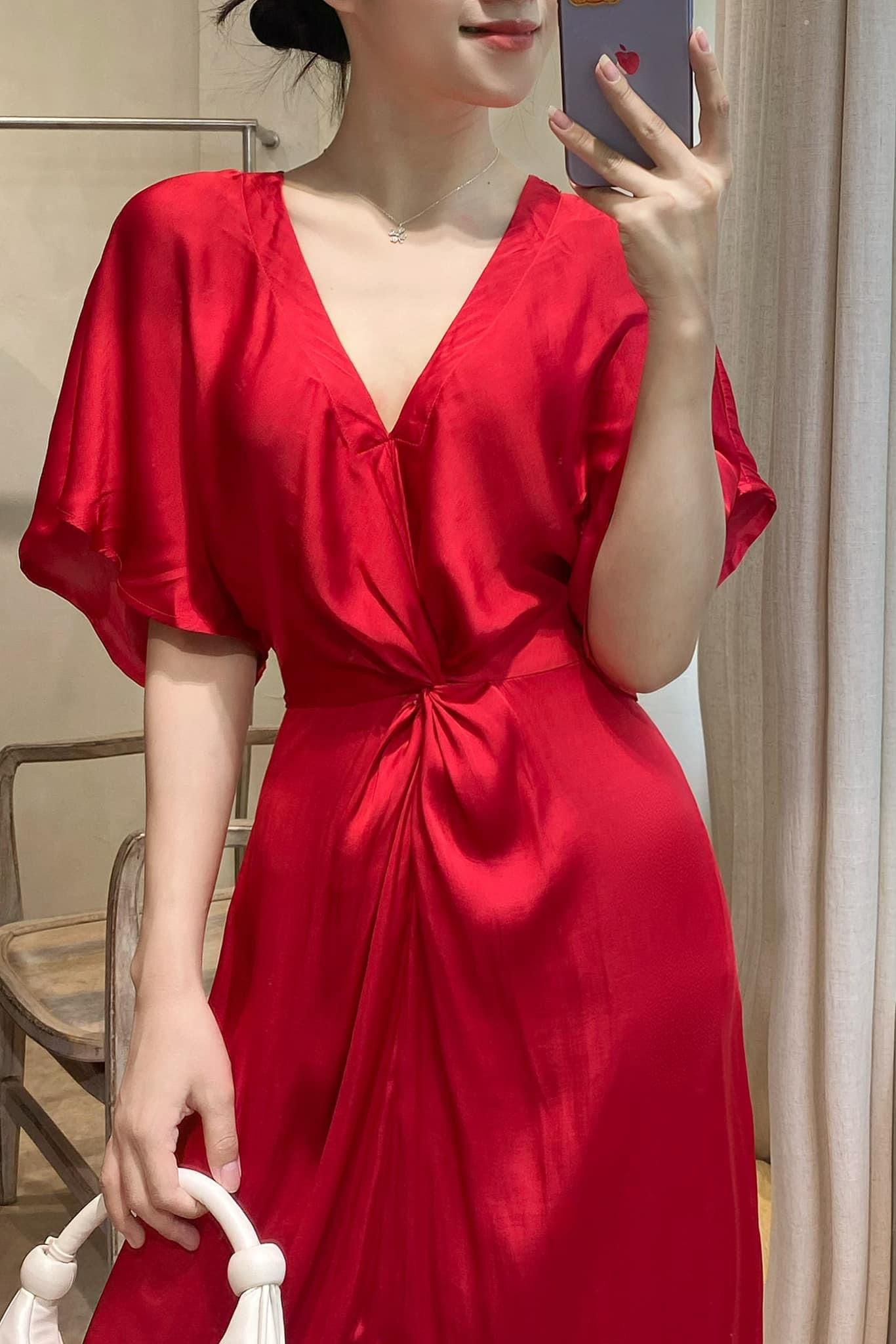 Amelie silk dress - Đầm Xoắn Eo Lụa L04