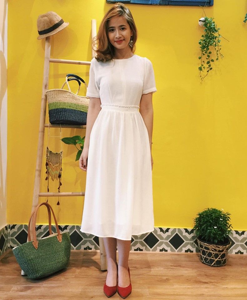 Joy Dress - Đầm trắng hoa chìm D308 -> D311