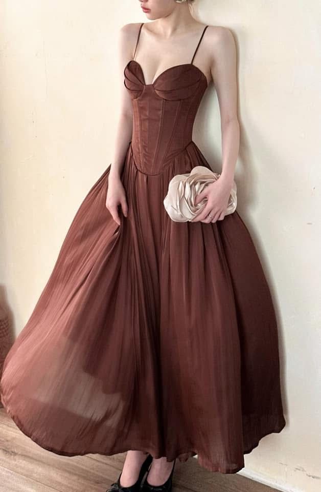 Elsie Dress - Đầm Corset Lụa Q002
