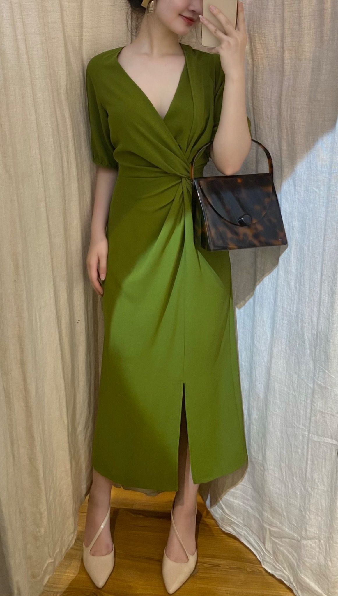 Hera Dress - Đầm Body Xoắn Eo V04