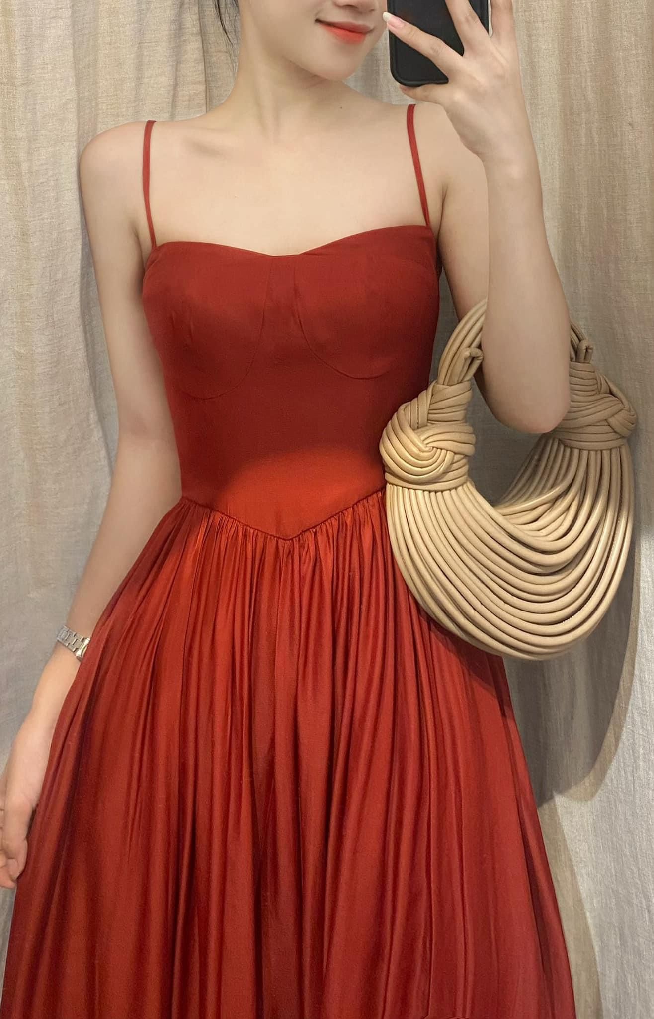 Elara Dress - Đầm Midi 2 Dây Cúp Ngực